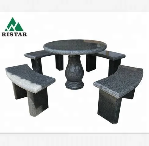 Granite stone table set