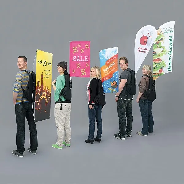 Weihai Wisezone рекламный мобильный дисплей, человеческий рюкзак, переносная система