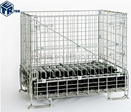 CHAMPAGNE WIRE MESH CONTAINER FOR STORAGE OF 500 WINE BOTTLES