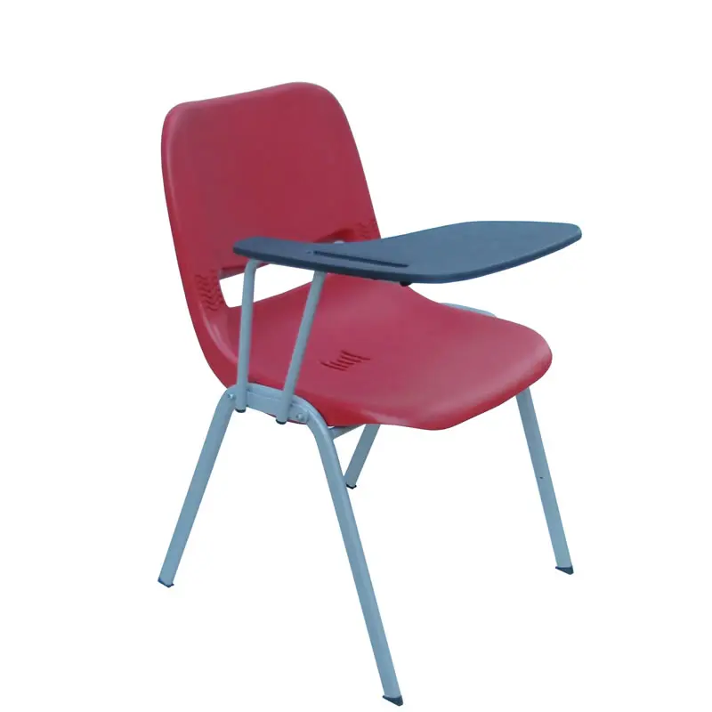 cheap school plastic tablet arm chair with book rack
