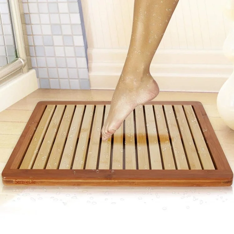 Hot sale factory direct price wood shower mat