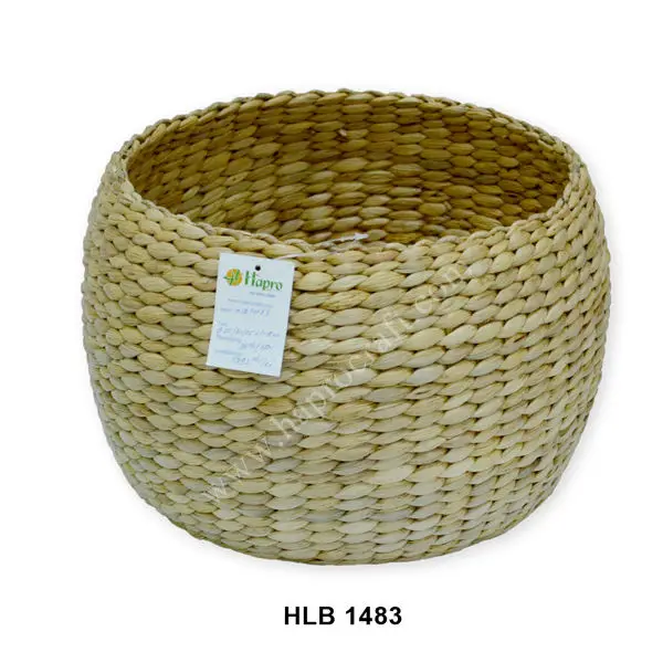 Wholesale Fabric Wicker Storage Bins Water Hyacinth Basket for Home Kitchen Organization for Food Bags Tableware