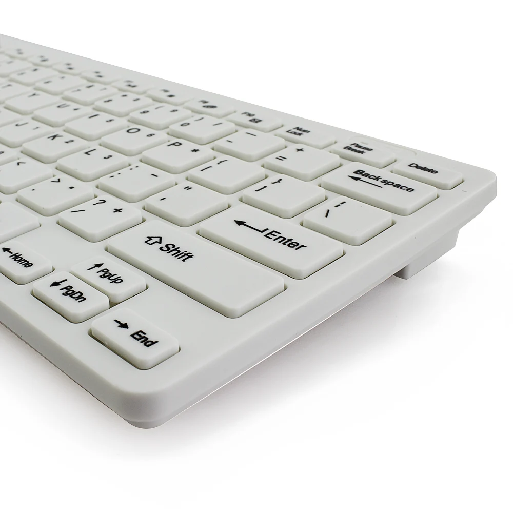 White wireless silicon keyboard and mouse for 7 inch tablet slim keyboard wireless