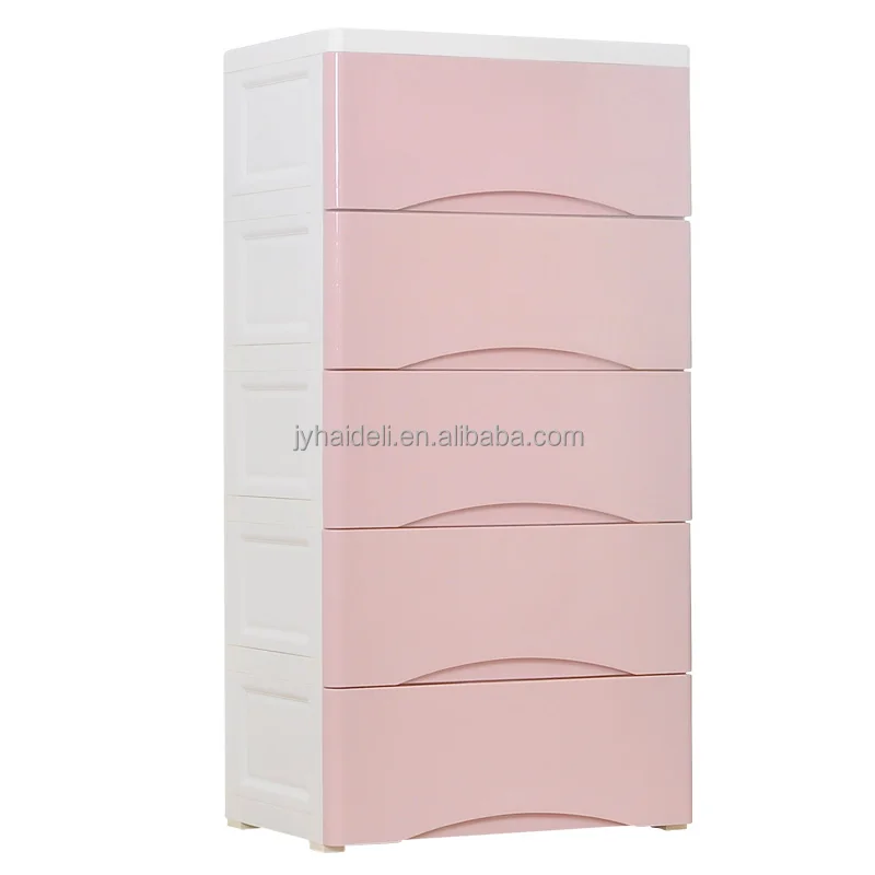 
Movable 4 tier Colorful plastic drawer cabinet 
