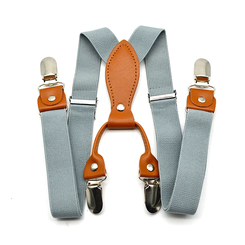 Веселые подтяжки для детей, 4 зажима, 2,5 см, ширина 65 см, подтяжки в британском стиле с галстуком-бабочкой