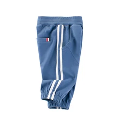 2021 Factory wholesale boys cotton sport trousers pants with decoration tapes