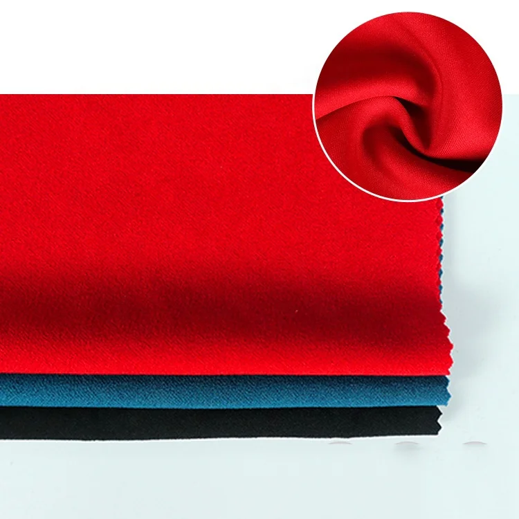 Smooth double jersey 100% recycle scuba fabric polyester spandex air layer polyester fabric