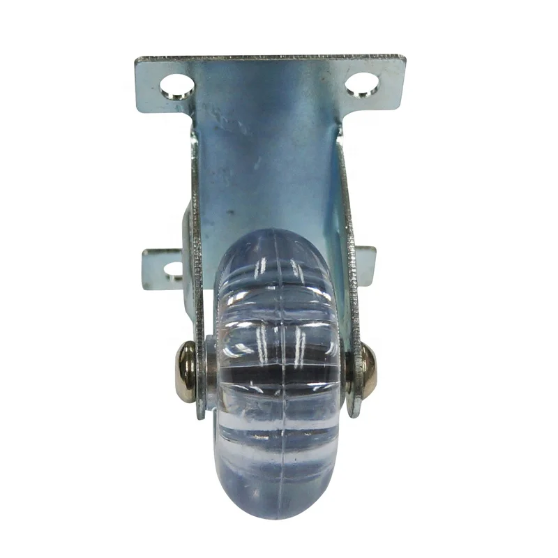 50mm Rigid Caster Wheel 2 Inch Transparent Fixed Castor Wheels