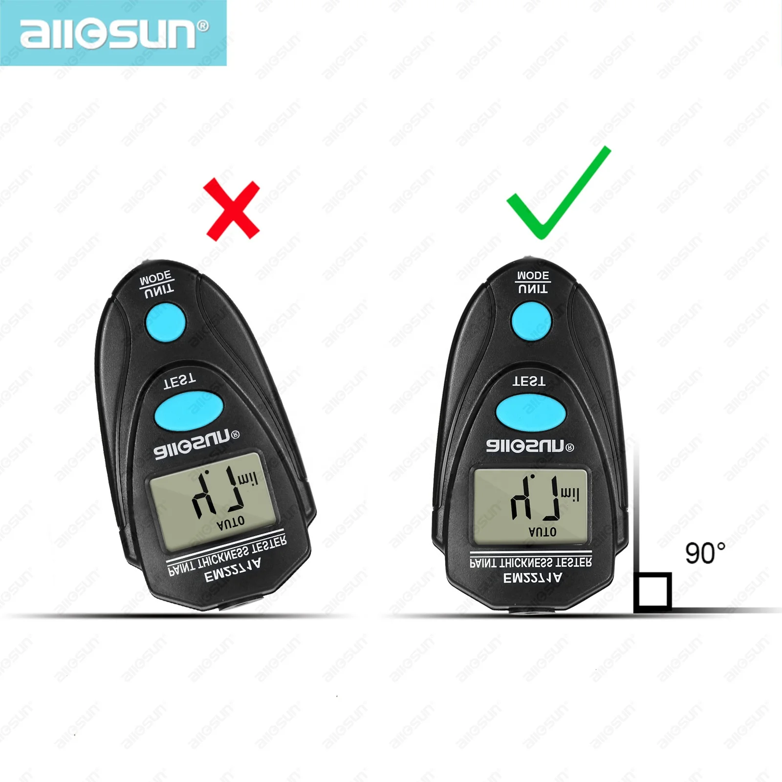 All-sun EM2271A  Digital Thickness Gauge Coating Meter  Fe/NFe 0.00-2.20mm for Car Thickness Meter  Russian Manual