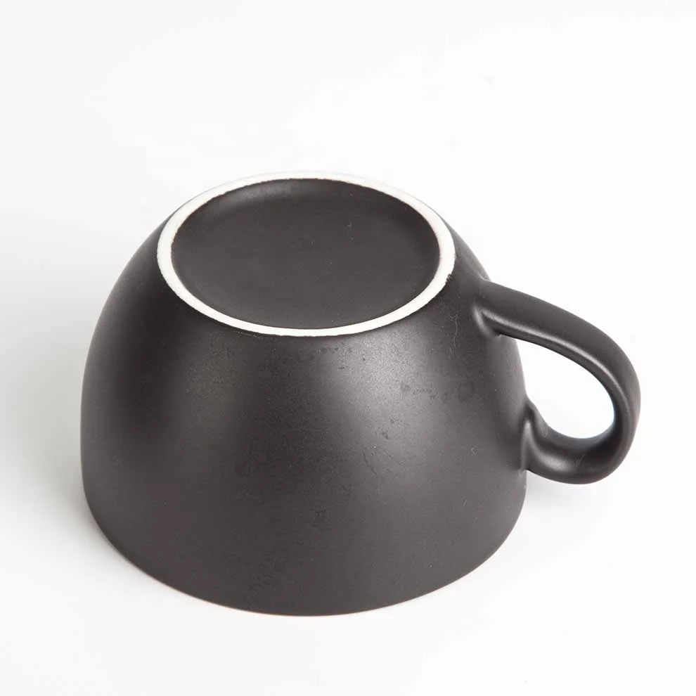 Matte Blue Coffee Cup Set 280Ml Coffee Cup And Saucer