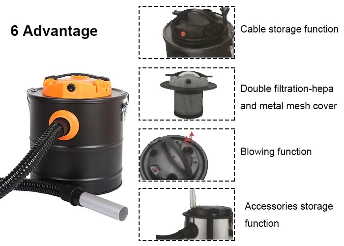 
HIgh quality 800W ash cleaner hot ash vacuum cleaner 
