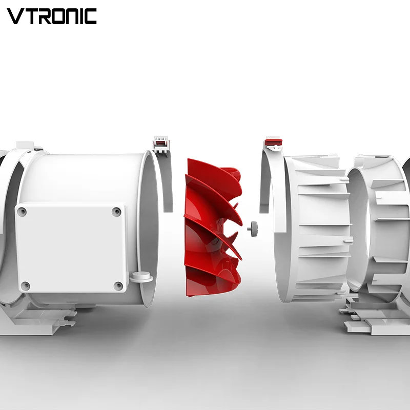 Vtronic 4 Inch Silent Split Pipe Ventilation Kitchen Duct Fan