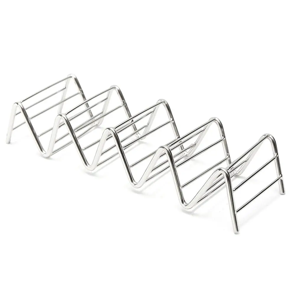 Stainless steel taco plate rack 2 or 3 component taco holder stand