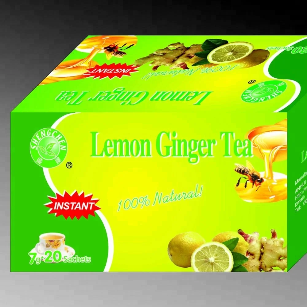 100% Natural  7g*20sachets/ box packing customized private label  Instant  Honeyed Ginger Drink with lemon
