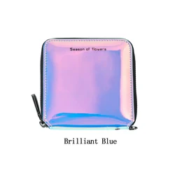 MIYIN Short wallet women Folding New Korean card holder ladies purse Personality PVC Laser Student Zipper Wallet women