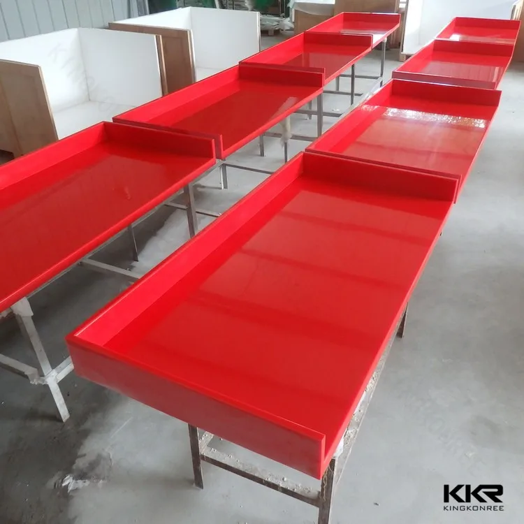 Solid surface cafeteria table and chair, food court chairs tables