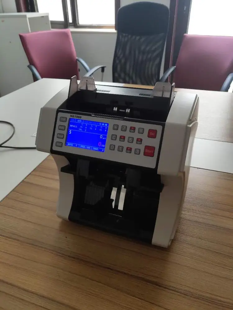 Best Selling ND7K two pockets currency discriminator/mixed denomination value counter mix/banknote counter