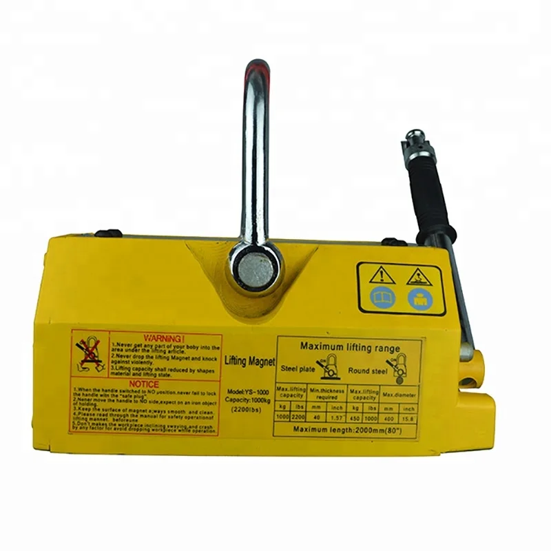 500kg 600KG 1ton 2 ton Lifting permanent magnet portable crane Hoist Steel Plate magnetic lifter