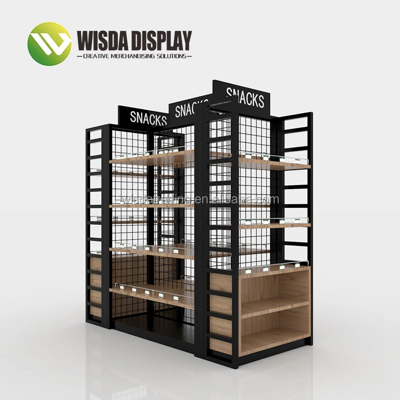 
Factory Directly Sell Snacks Retail Display Racks Supermarket Rack Store Display Stand WISDA Display Guangzhou China Heavy Duty 