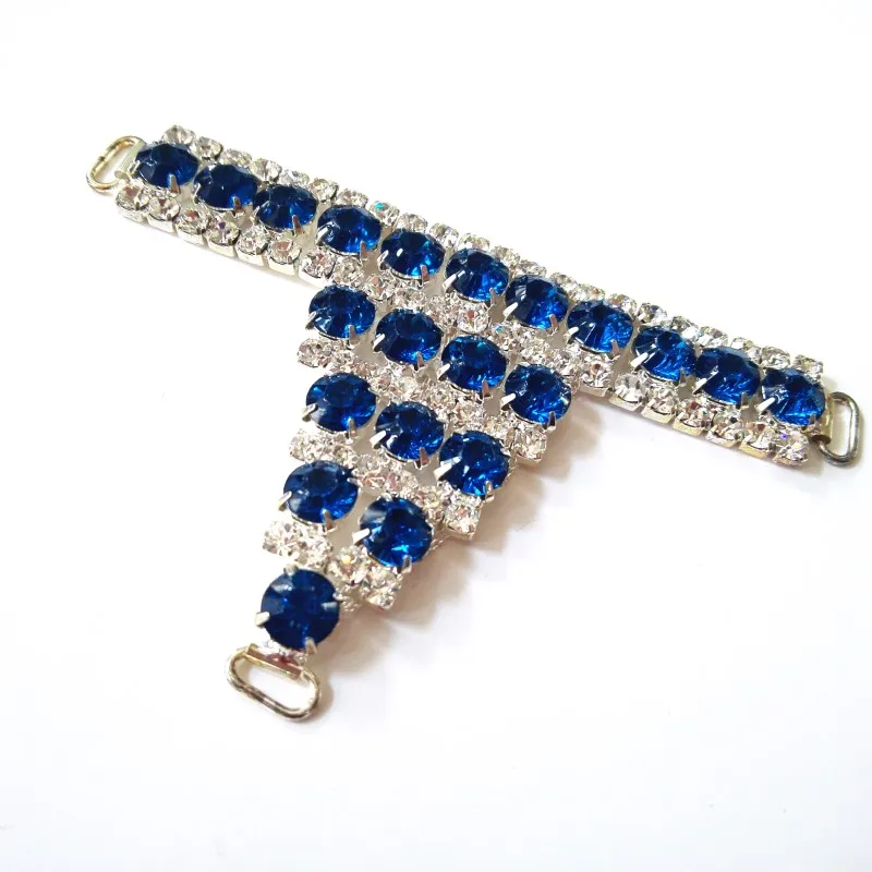 Blue Shiny Crystal Rhinestone Claw Shoes Ornaments shoe decoration