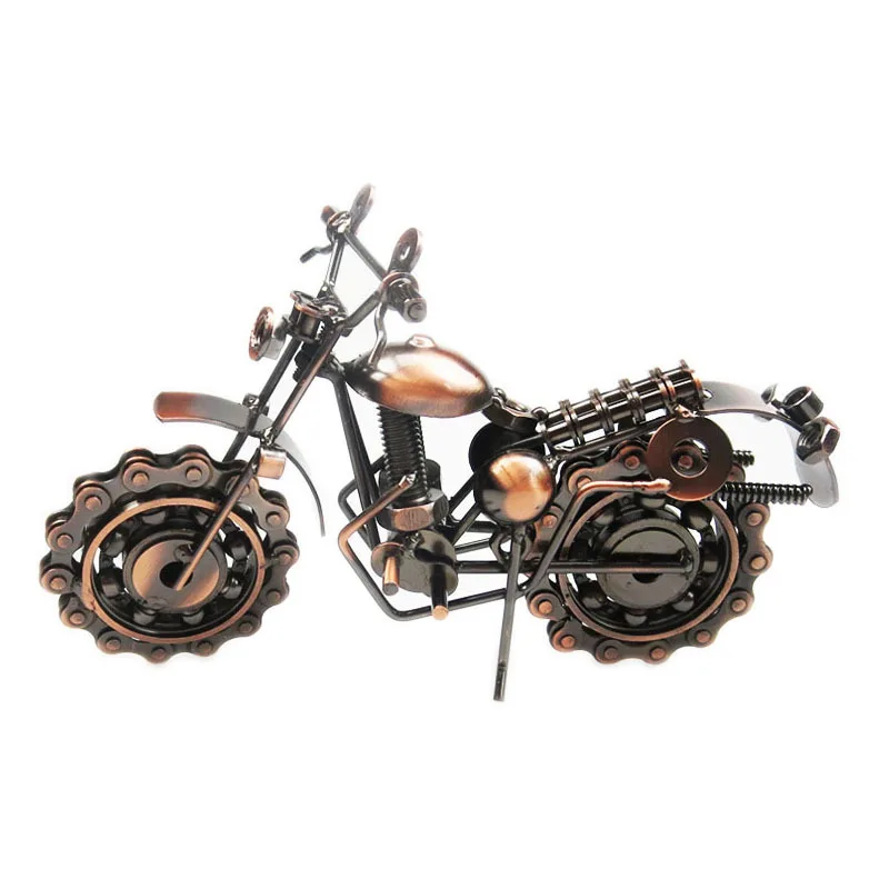 European retro metal motorcycle creative ornaments for home decoration