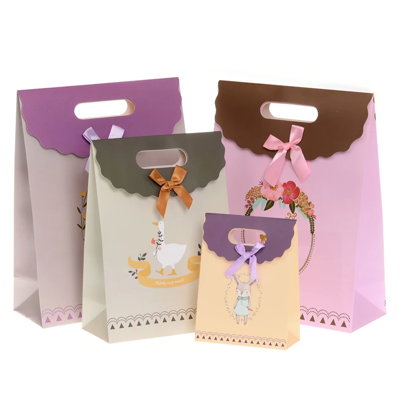 wedding handles printing pattern paper bag, Christmas gift bags without handles,candy bag packaging for shopping /gift