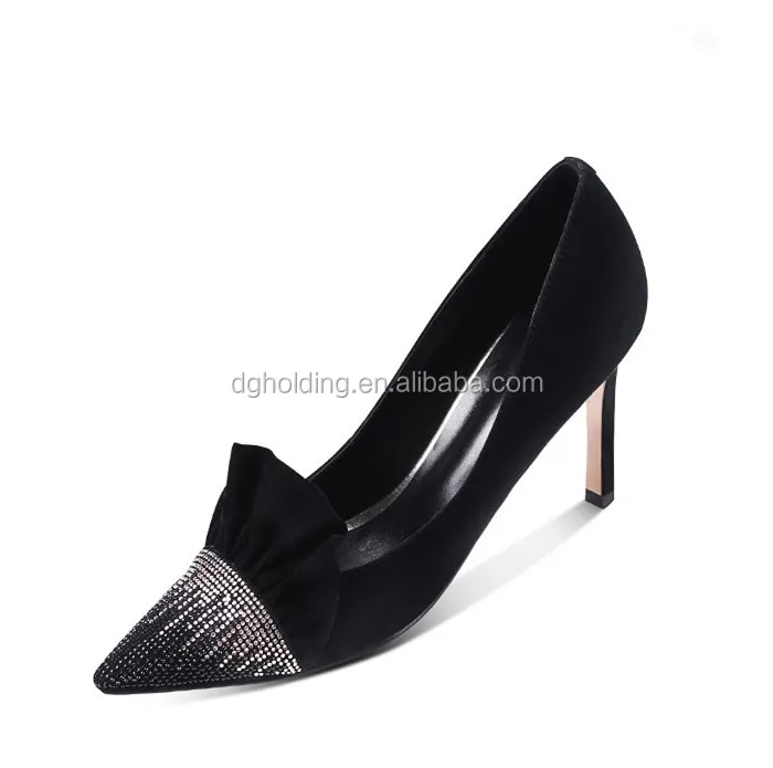Women Lady High Heels Pointed Toe Suede Stiletto Pumps Sandals Shoes