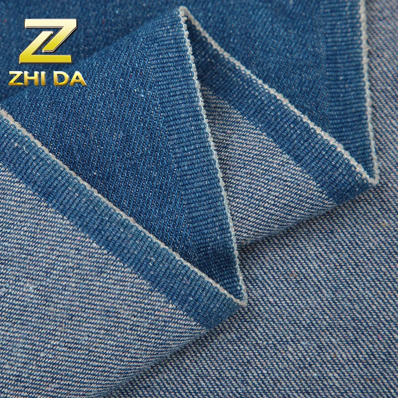 90% хлопок, 10% полиэстер, джинсовая вареная саржевая джинсовая ткань для сумки для покупок