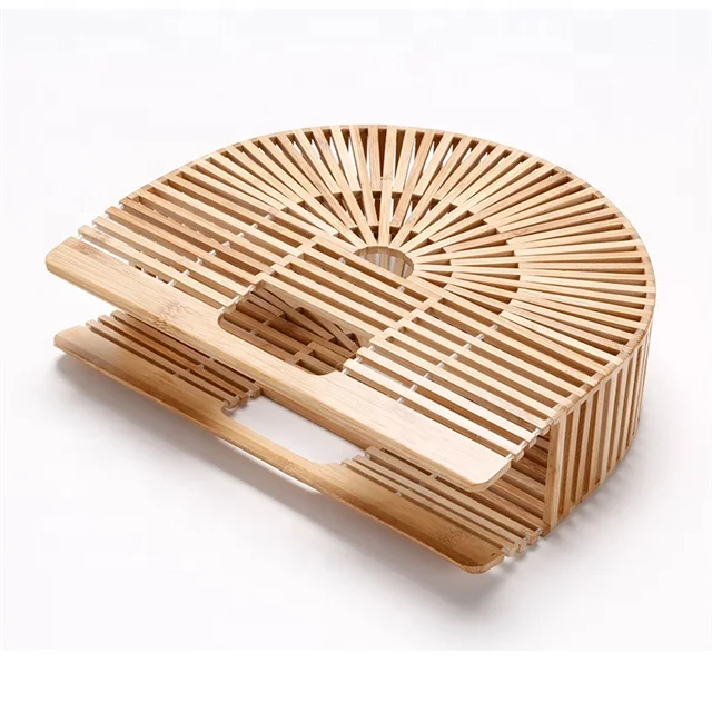 
Ins Popular Design Bamboo Woven Women Handbag Summer Beach Tote Bag Hollow Out Holiday Bamboo Acrylic Clutch Basket Bag 