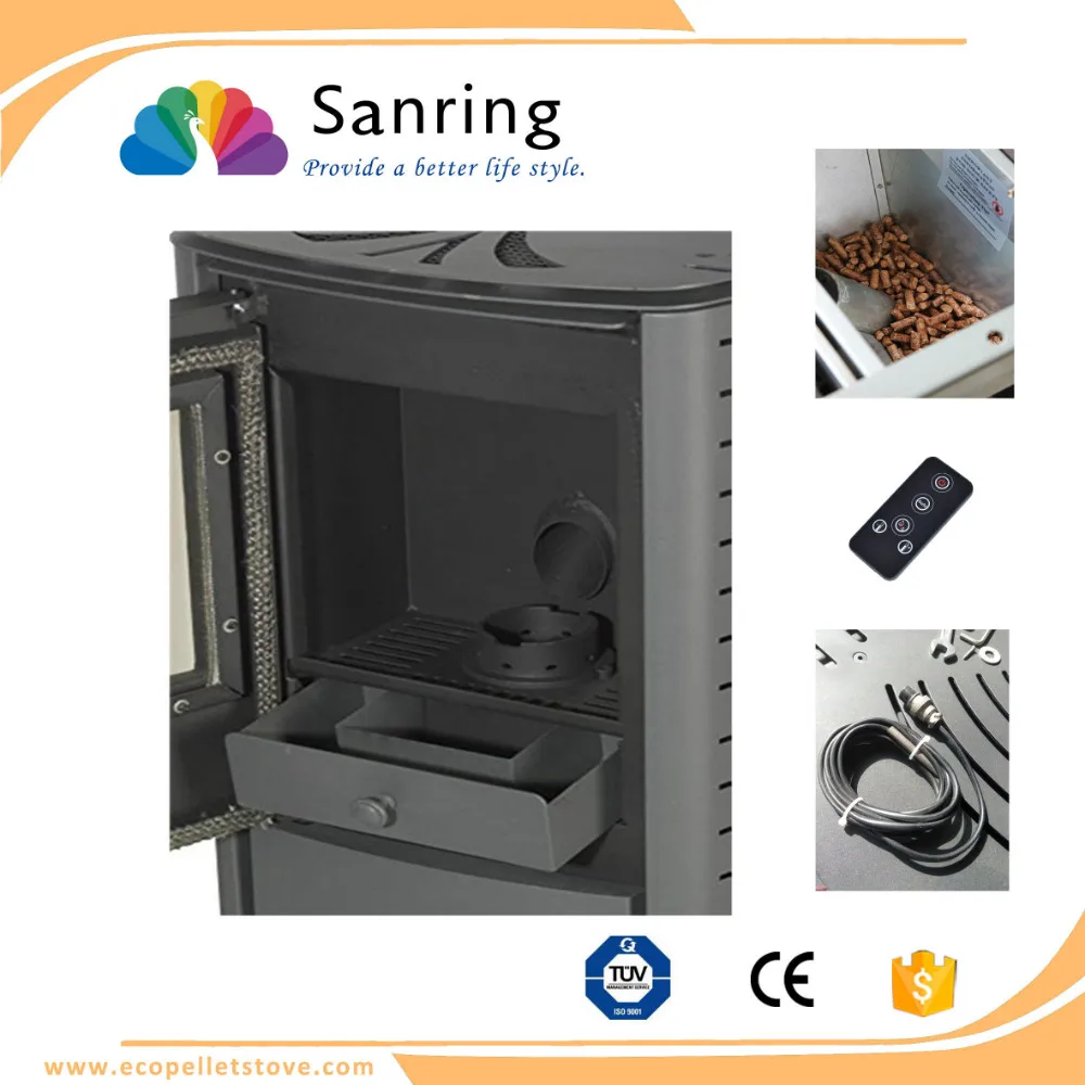pelet machine wood pellet wood burning stove with water jacket with CE & TUV