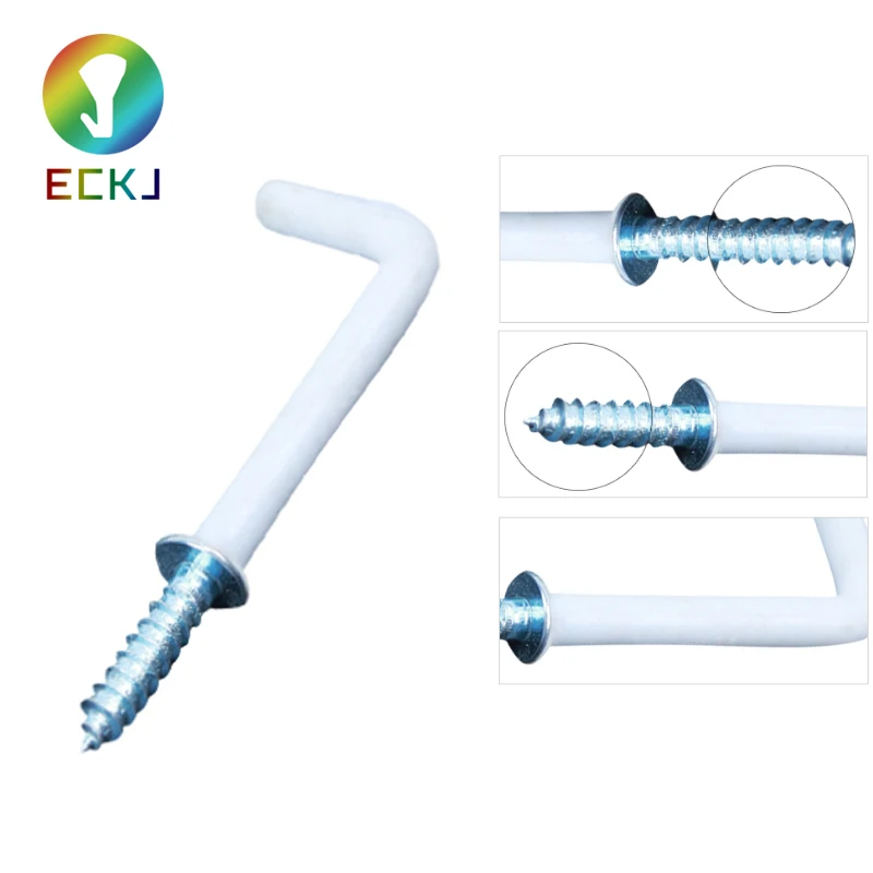 SQUARE SHOULDERED DRESSER SQUARE HOOKS WHITE L SHAPE COAT HOOK