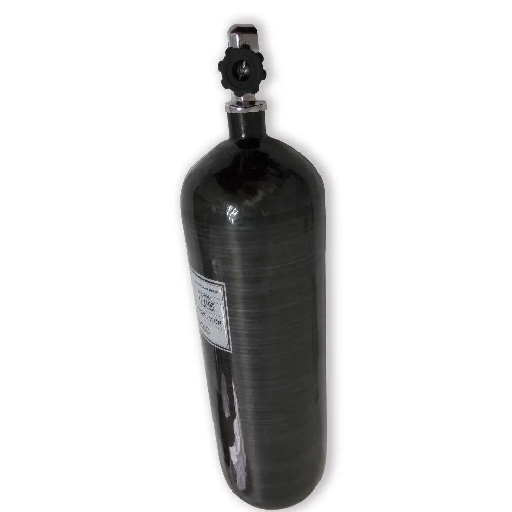 
New arrivales PCP Cylinder Empty air bottle 6.8L 4500psi 30Mpa Carbon Fiber SCUBA Diving Tank with a Diving Valve 