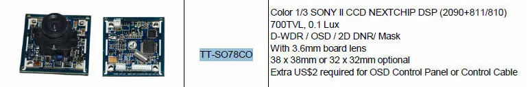 Цветной 1/3 ССD 700TVL CCD Камера Модулей