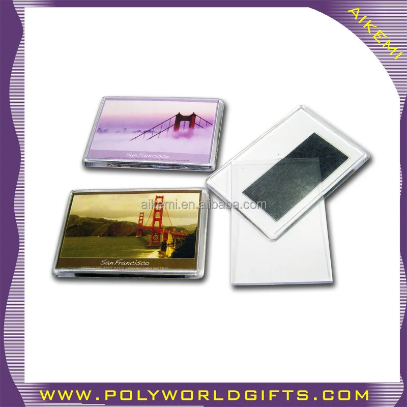 high quality tourist souvenir fridge magnet,blank clear acrylic fridge magnets,plastic diy photo frame fridge magnets