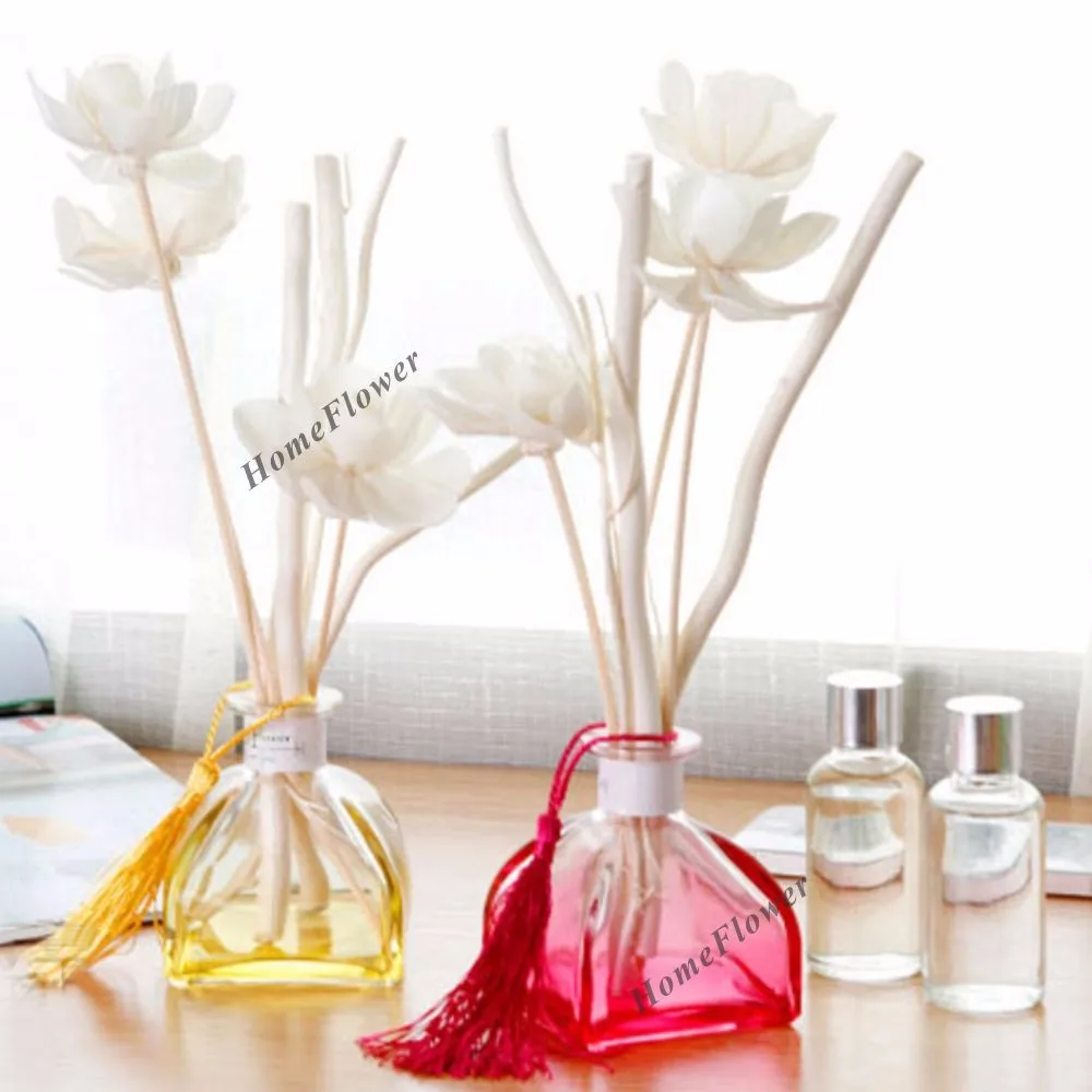 Factory Customized Perfume Essential Oil Reed Diffuser Set in Frosted Glass Bottle