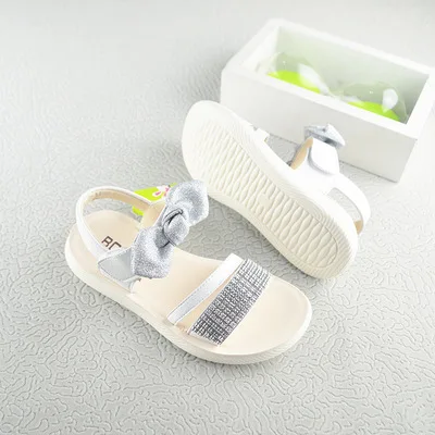 Новые Летние Босоножки с открытым носком; Туфли в стиле «Принцесса» Стразы детские школьные сандалии для детей последняя модель обуви