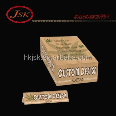 
FSC Custom Smoking Rolling Paper Cigarette OEM Pure Hemp Unbleached Brown Rice Tobacco Hand Rolling Paper 