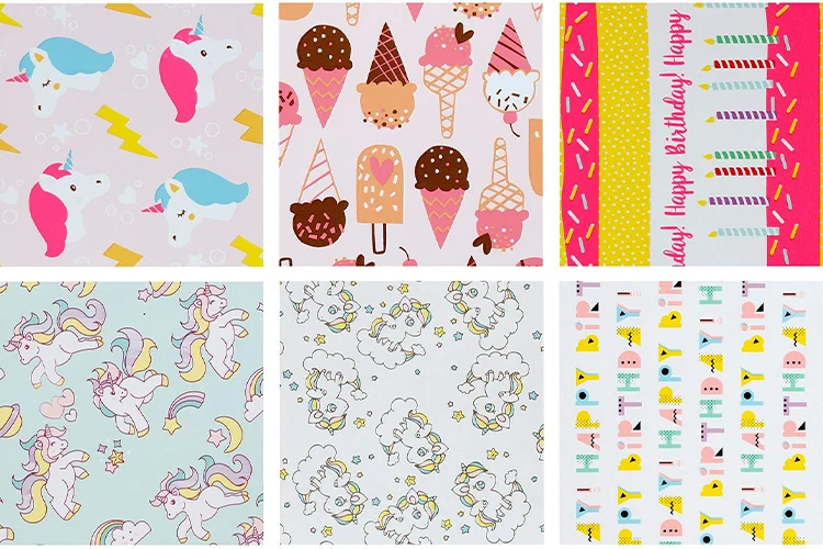  Оптовая продажа упаковочная бумага для праздничных подарков на день рождения