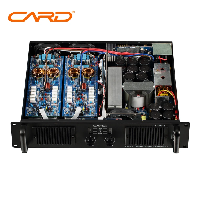 2 channel 1500w class td professional audio power amplifier