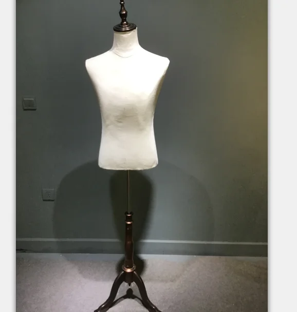 hot sell cheap male adjustable half body sewing mannequin Fabric Window Mannequin Male Half Body male dress form mannequin