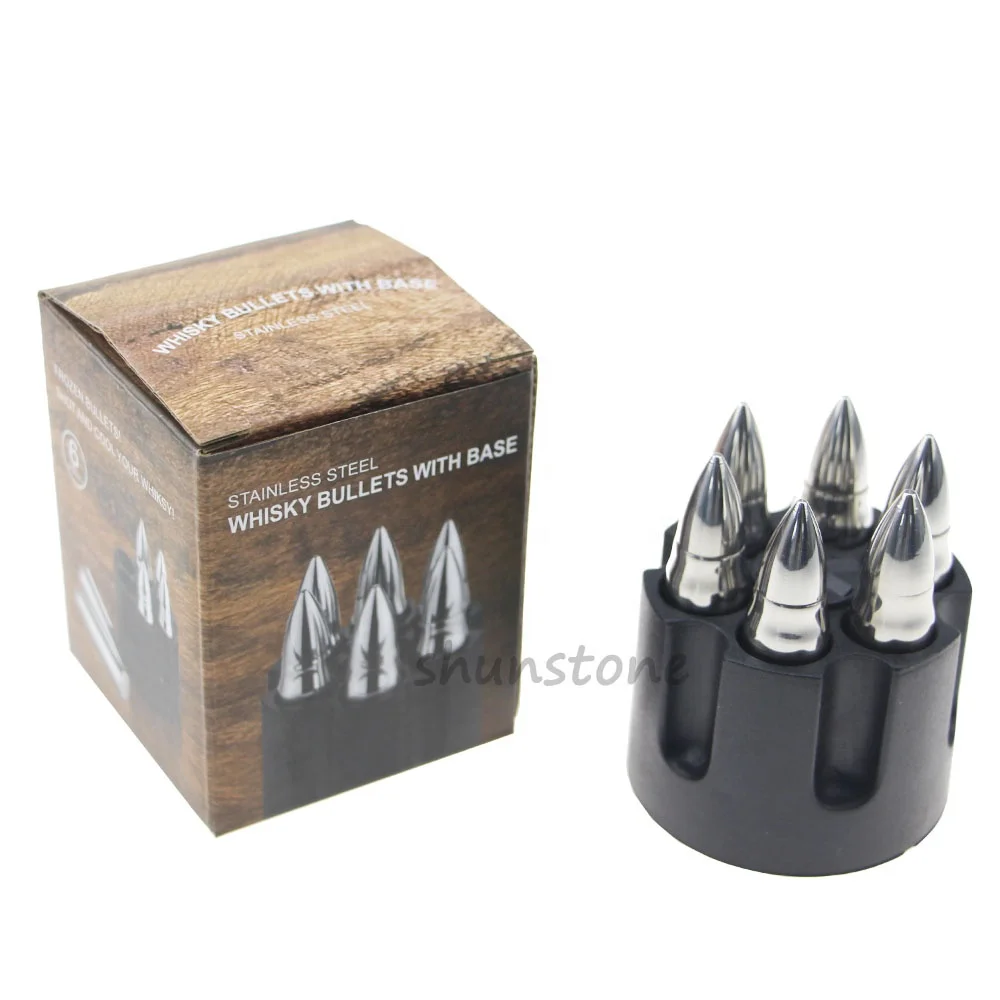 
Best Selling Hot Chinese Products Bullet Whiskey Stones Gold Stainless Steel Mycricket Cube Shape Reusable Amazon Top Seller 