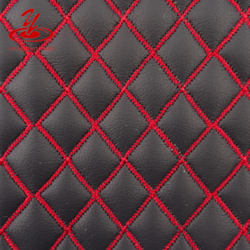 
Embroidery Leather Quilted Fabric for Shoes,Car Mat,Seat Cover 