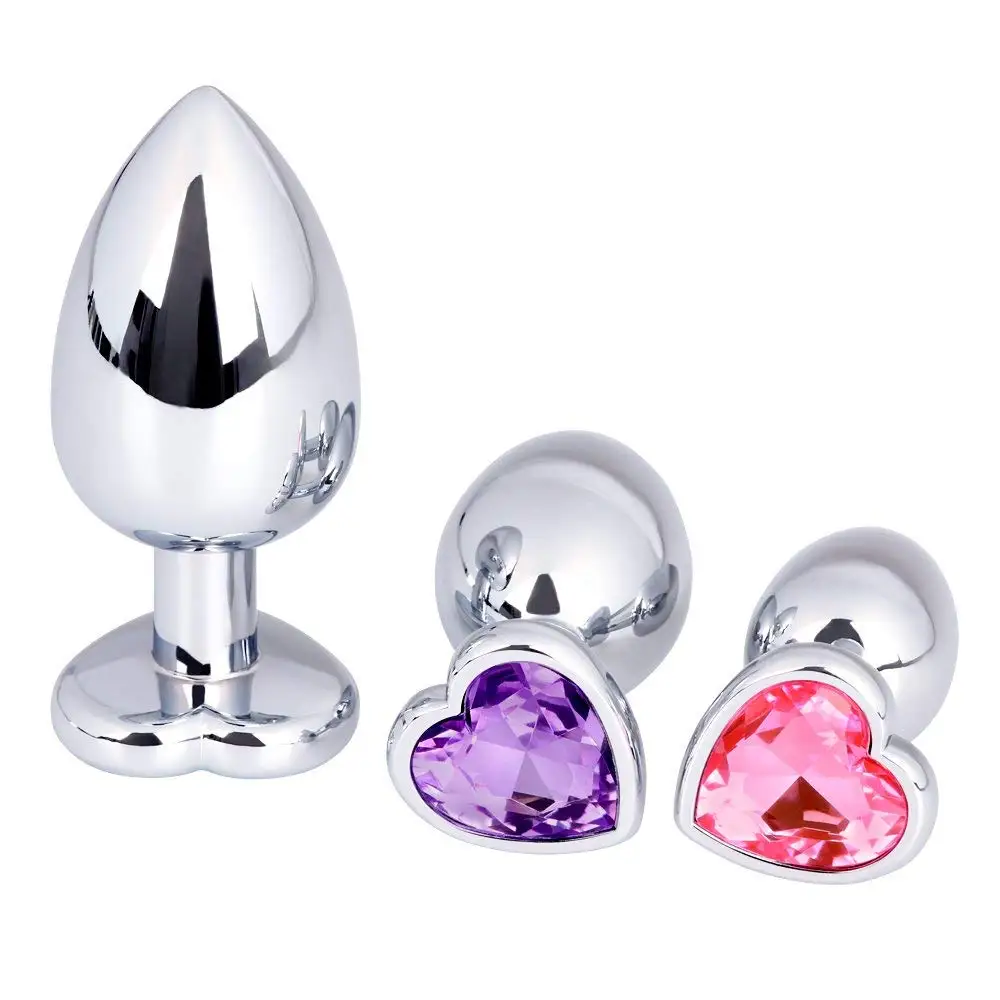 Jewelry Design Fetish Bondage SM sex anal 3pcs medical metal plated butt anal plug, anal toy for Sex Games