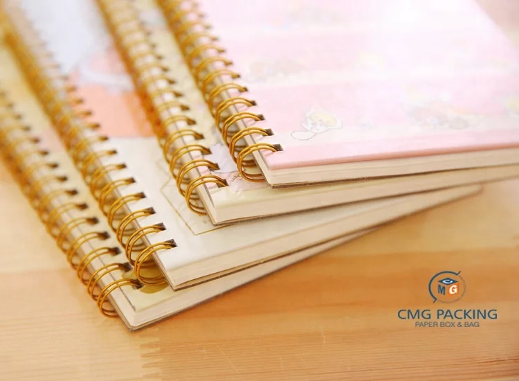 wholesale Paper Spiral Notebook Cartoon Line Hardcover Notebook Diary Japanese Coil Planner Organizer Agenda