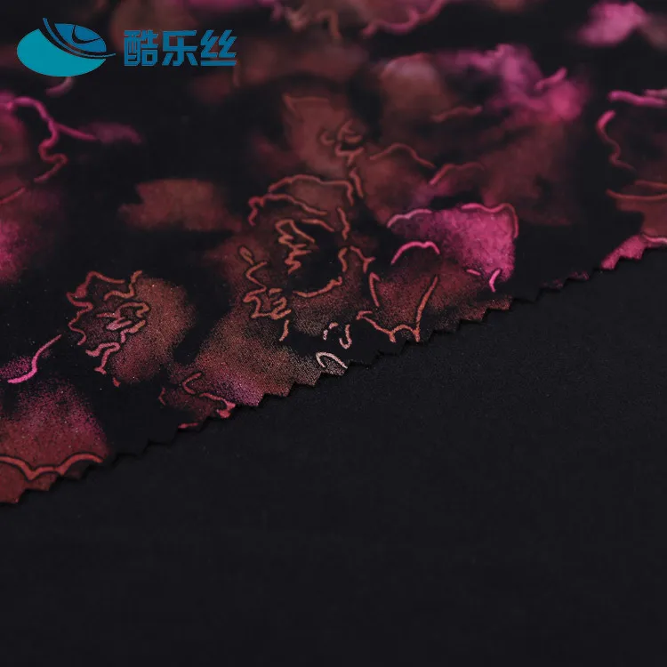 
china supplier cheap flower digital brush suede printed bronzing fabric wholesale 