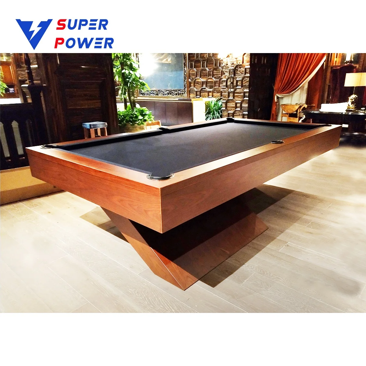 2021 Hotsale natural oak wood ultra modern 7ft home use slate pool table with dining on top