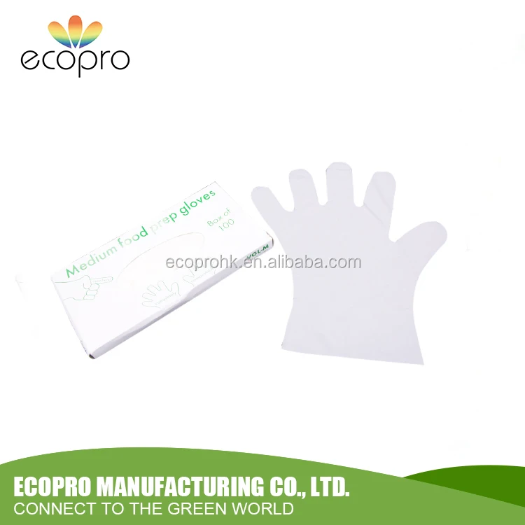 Оптовая продажа из Китая безопасности пищевых продуктов биоразлагаемые одноразовые перчатки En13432