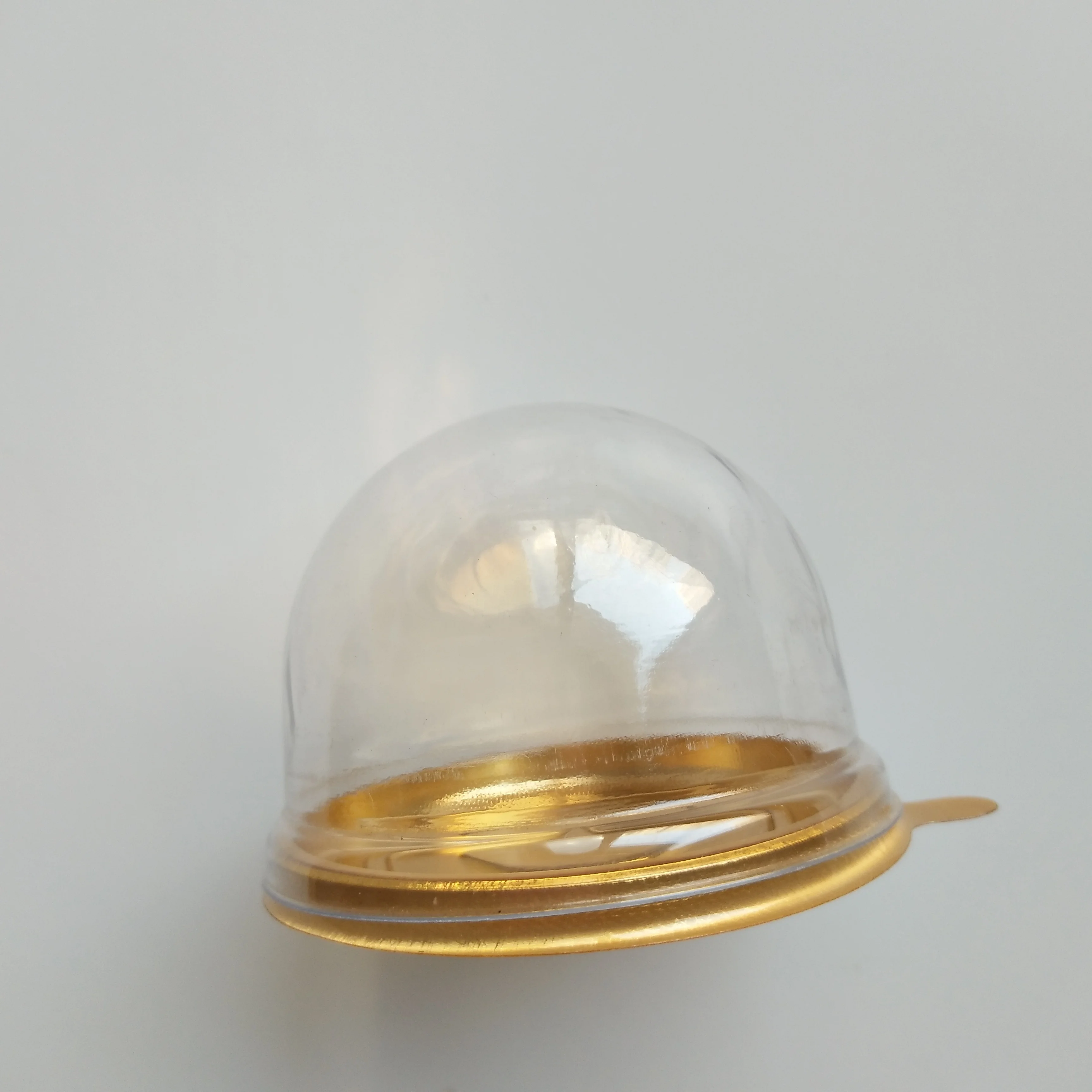 Golden color Small plastic cake box