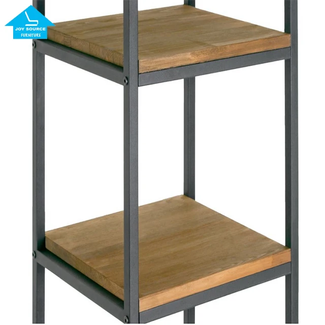 Cheap simple wood bookcase with steel shelf
