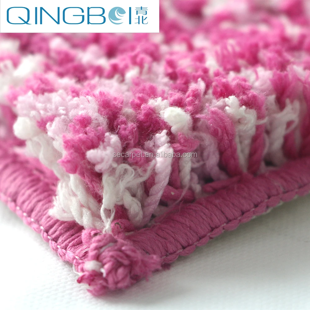 Pink Rug for Living Room Home Shaggy Area Rugs Microfiber Toilet Bathroom Rugs Set